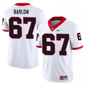 Clinton Barlow #67 White Men Embroidery Jersey | Durable UGA NCAA Football Gear 49875726