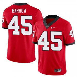 Red #45 Eli Barrow Men Embroidery Jersey | UGA Bulldogs Elite College Football Edition 61930709