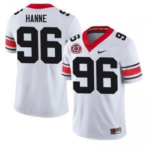 White #96 JJ Hanne Men Stitched 1980 National Champions 40th Anniversary Jersey | Georgia Bulldogs Licensed High School Football Edition 96880928