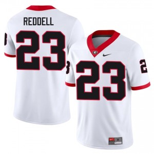 Jaden Reddell #23 White Men Embroidery Jersey | Genuine Georgia Bulldogs NCAA Football Gear 31882764