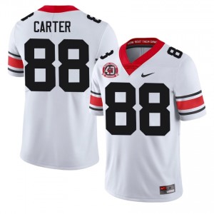 White #88 Jalen Carter Men Stitched 1980 National Champions 40th Anniversary Jersey | Georgia Officially Licensed High School Football Edition 61319032