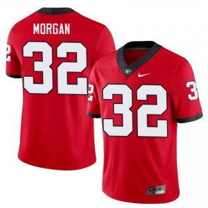 Red #32 Jaylan Morgan Men Stitched Jersey | Georgia Bulldogs Officially Licensed College Football Edition 42824665