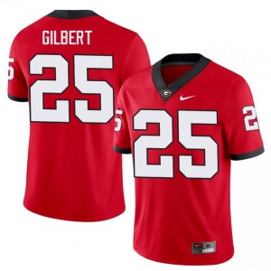 Red #25 Jontae Gilbert Men Embroidery Jersey | Georgia Bulldogs Limited College Football Edition 35506882