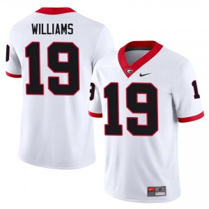 Justin Williams #19 White Men Embroidery Jersey | Premium UGA NCAA Football Gear 39412988