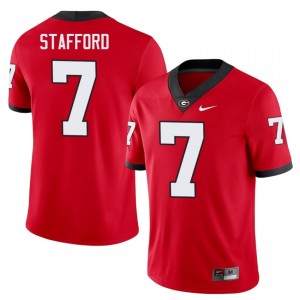 Red #7 Matthew Stafford Men Embroidery Jersey | Georgia Bulldogs Gameday College Football Edition 44226494