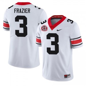 White #3 Nate Frazier Men Embroidery 1980 National Champions 40th Anniversary Jersey | UGA Elite High School Football Edition 78353989