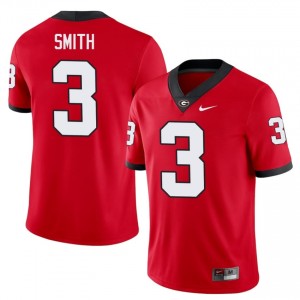 Red #3 Roquan Smith Men Embroidery Jersey | Georgia Licensed College Football Edition 38967156