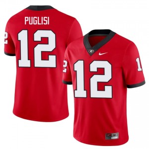 Red #12 Ryan Puglisi Men Embroidery Jersey | Georgia Classic College Football Edition 37544233