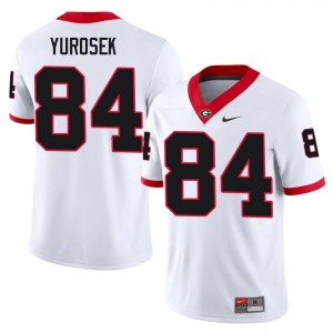 Ben Yurosek #84 White Men Stitched Jersey | Exclusive Georgia NCAA Football Gear 57397801
