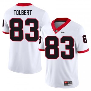 Brody Tolbert #83 White Men Embroidery Jersey | Pro Cut Dawgs NCAA Football Gear 74645149