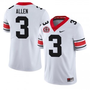 White #3 CJ Allen Men Stitched 1980 National Champions 40th Anniversary Jersey | UGA Bulldogs Authentic High School Football Edition 76240372