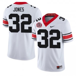 White #32 Cash Jones Men Embroidery 1980 National Champions 40th Anniversary Jersey | UGA Gameday High School Football Edition 28219608
