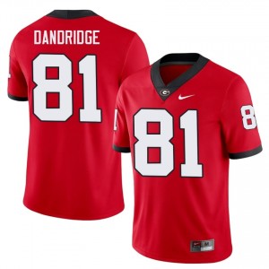 Red #81 Craig Dandridge Men Sewn Jersey | Dawgs Licensed College Football Edition 52982485