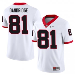 Craig Dandridge #81 White Men Embroidery Jersey | Gameday Georgia Bulldogs NCAA Football Gear 97482871