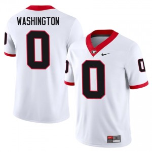 Darnell Washington #0 White Men Embroidery Jersey | Elite Thread Georgia Bulldogs NCAA Football Gear 61864163
