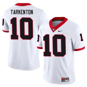 Fran Tarkenton #10 White Men Embroidery Jersey | Limited Georgia NCAA Football Gear 14195426