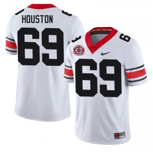 White #69 Graham Houston Men Stitched 1980 National Champions 40th Anniversary Jersey | UGA Elite Thread High School Football Edition 42075732