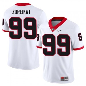 Harran Zureikat #99 White Men Stitch Jersey | Fresh Georgia Bulldogs NCAA Football Gear 70867794