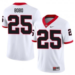 Jake Bobo #25 White Men Embroidery Jersey | Premium Georgia Bulldogs NCAA Football Gear 14449796