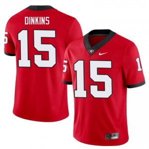 Red #15 Khamari Brooks Men Embroidery Jersey | Georgia Bulldogs Pro-Grade College Football Edition 92905174