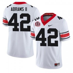 White #42 Nick Abrams II Men Stitch 1980 National Champions 40th Anniversary Jersey | UGA Bulldogs Pro-Grade High School Football Edition 89335845