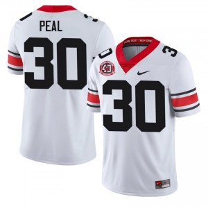 White #30 Nick Peal Men Embroidery 1980 National Champions 40th Anniversary Jersey | Dawgs Premium High School Football Edition 38581422