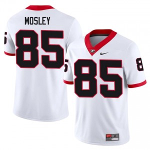 Ryan Mosley #85 White Men Sewn Jersey | Moisture Wicking UGA Bulldogs NCAA Football Gear 49999120