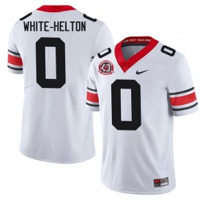 White #0 Sacovie White-Helton Men Stitched 1980 National Champions 40th Anniversary Jersey | UGA Bulldogs Iconic High School Football Edition 60331626