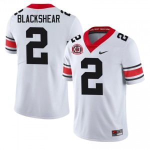 White #2 Thomas Blackshear Men Stitched 1980 National Champions 40th Anniversary Jersey | Georgia Bulldogs Limited High School Football Edition 50985908