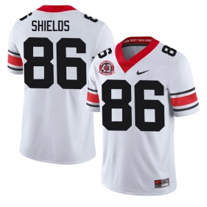 White #86 Tre Shields Men Stitched 1980 National Champions 40th Anniversary Jersey | UGA Genuine High School Football Edition 27943511