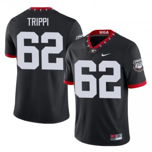 Charley Trippi #62 Black Men Sewn Mascot 100th Anniversary Jersey | Iconic Georgia Bulldogs University Football Gear 45515149