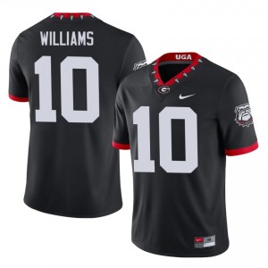 Elyiss Williams #10 Black Men Sewn Mascot 100th Anniversary Jersey | Pro-Grade Dawgs University Football Gear 37386696
