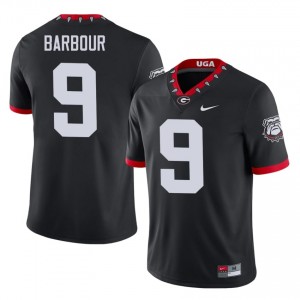 Ethan Barbour #9 Black Men Stitched Mascot 100th Anniversary Jersey | Genuine UGA Bulldogs University Football Gear 68519444