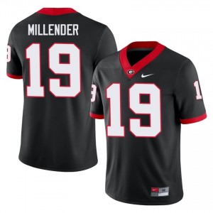 Georgia Hezekiah Millender #19 Black Men Player Jersey | Elite Stitched Football Uniform 29551435