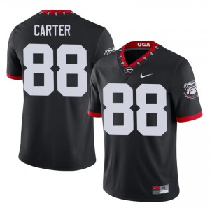 Jalen Carter #88 Black Men Stitch Mascot 100th Anniversary Jersey | Pro-Grade Dawgs University Football Gear 68225722