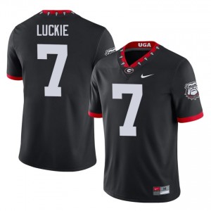 Lawson Luckie #7 Black Men Stitched Mascot 100th Anniversary Jersey | Elite Thread UGA University Football Gear 31366187