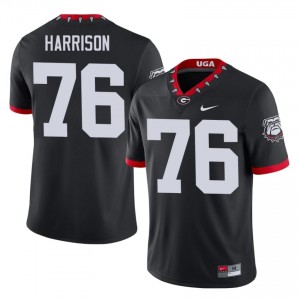 Marcus Harrison #76 Black Men Stitched Mascot 100th Anniversary Jersey | Iconic Georgia University Football Gear 16525365