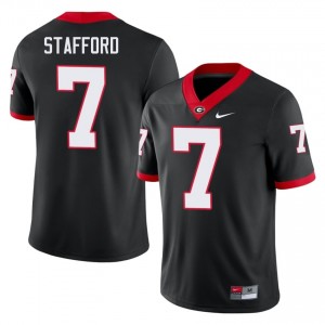 Georgia Bulldogs Matthew Stafford #7 Black Men Player Jersey | Authentic Stitch Football Uniform 76106847