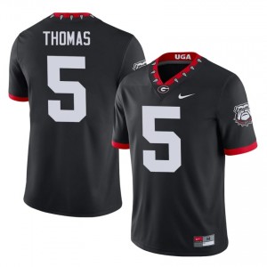 Noah Thomas #5 Black Men Stitched Mascot 100th Anniversary Jersey | Exclusive UGA University Football Gear 64646560