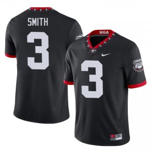 Roquan Smith #3 Black Men Sewn Mascot 100th Anniversary Jersey | Limited Georgia Bulldogs University Football Gear 40818091