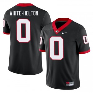Georgia Bulldogs Sacovie White-Helton #0 Black Men Player Jersey | Durable Embroidery Football Uniform 24382784
