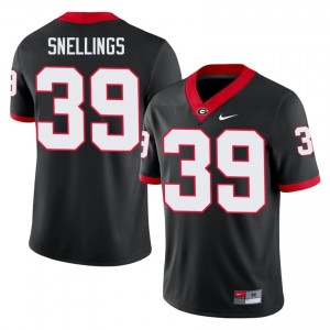 Georgia Bulldogs Will Snellings #39 Black Men Player Jersey | Moisture Wicking Embroidery Football Uniform 10032403