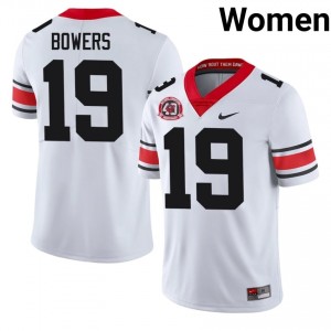 Dawgs Brock Bowers #19 White Women High School 1980 National Champions 40th Anniversary Jersey | Genuine Stitch Football Uniform 39401174