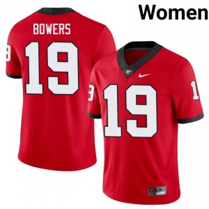 UGA Bulldogs Brock Bowers #19 Red Women College Jersey | Fresh Sewn Football Uniform 87267473