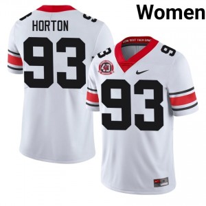 UGA Carter Horton #93 White Women High School 1980 National Champions 40th Anniversary Jersey | Durable Stitched Football Uniform 33134300