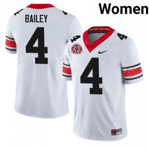 Georgia Champ Bailey #4 White Women High School 1980 National Champions 40th Anniversary Jersey | Essential Stitched Football Uniform 35586154