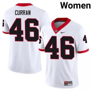 White #46 Danny Curran Women Stitched Jersey | UGA Elite Thread NCAA Football Edition 85751356