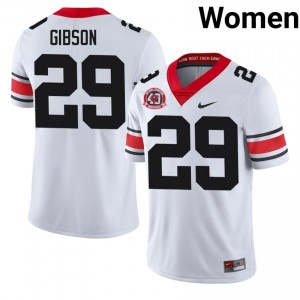 Georgia Isaiah Gibson #29 White Women High School 1980 National Champions 40th Anniversary Jersey | Limited Stitched Football Uniform 89999926