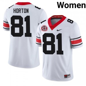 Georgia Bulldogs Josh Horton #81 White Women High School 1980 National Champions 40th Anniversary Jersey | Officially Licensed Stitch Football Uniform 15040785