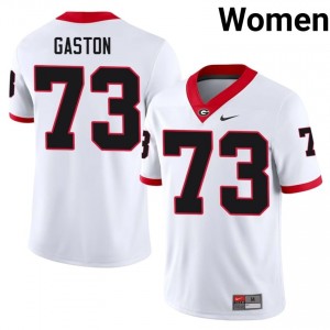 White #73 Juan Gaston Women Embroidery Jersey | Georgia Premium NCAA Football Edition 41456208